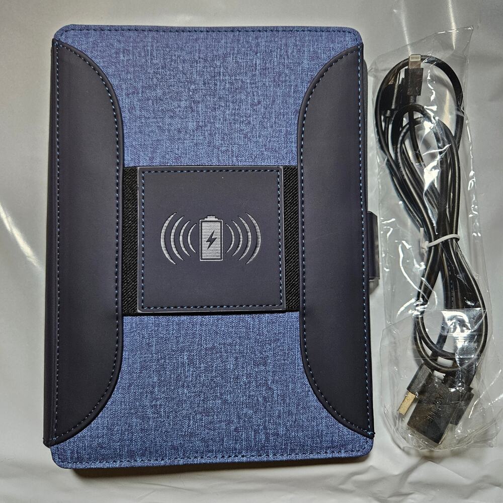 Wireless Charging Portfolio Organizer Power Bank Business Folder